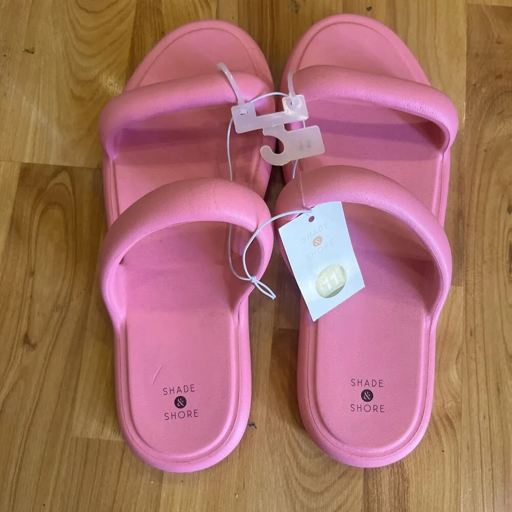 Shade & Shore - Women's Ellen Eva Footbed Sandals Pink Women’s 11 NWT - Image 2