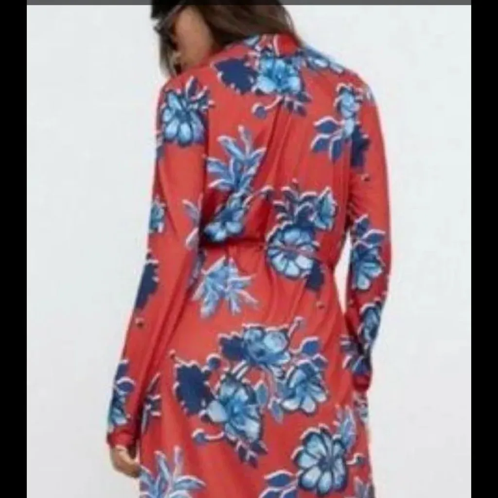 Zara Floral button down midi dress size S - Image 5