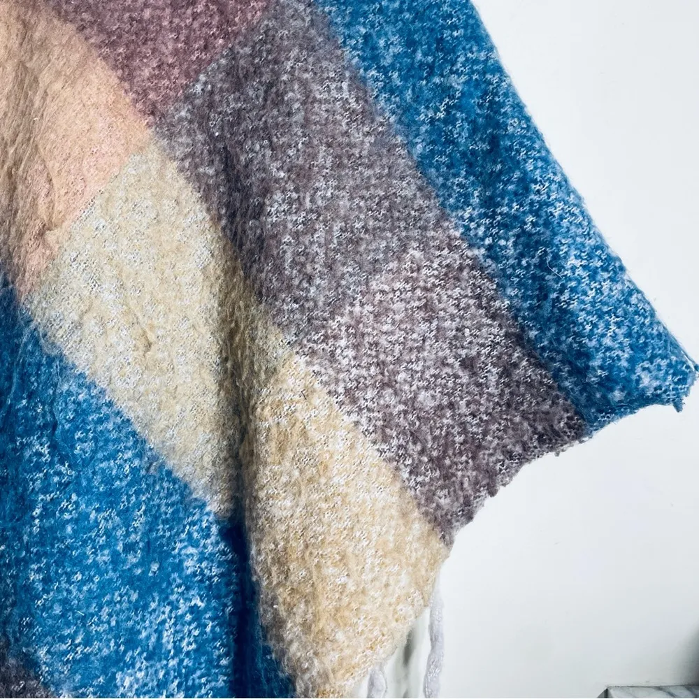 ModCloth Pastel Multicolor Colorblock Plaid Poncho - Image 6