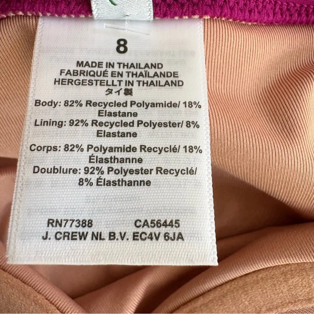 NWT J. Crew Heritage balconette underwire one-piece swimsuit Fuchsia berry 8 - Image 8