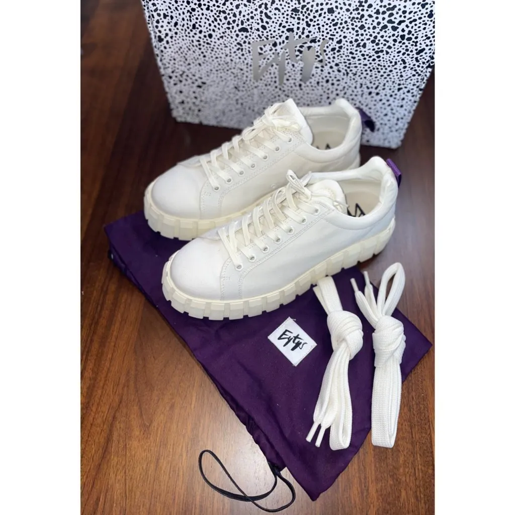 Eytys Odessa Canvas Sneakers in White 41 10 Womens New Nib With Box shoes - Image 4