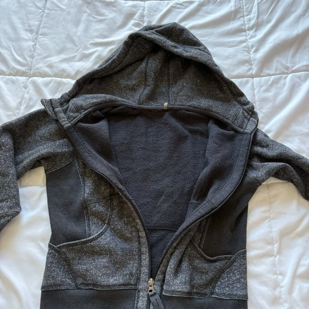 Zella Womens Size Small Hooded Jacket Gray Hoodie Sweatshirt Full Zip Gym - Image 8