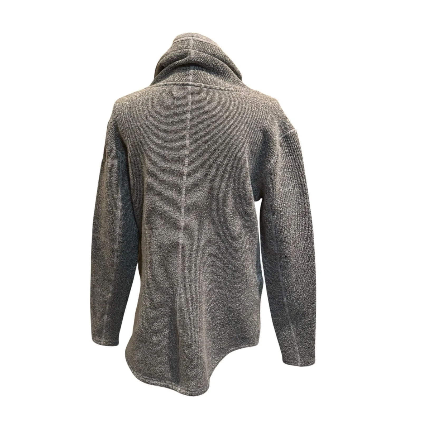 Smartwool Womens Hudson Trail Fleece Pullover Sweater‎ Cowl Neck Size Large Gray - Image 2