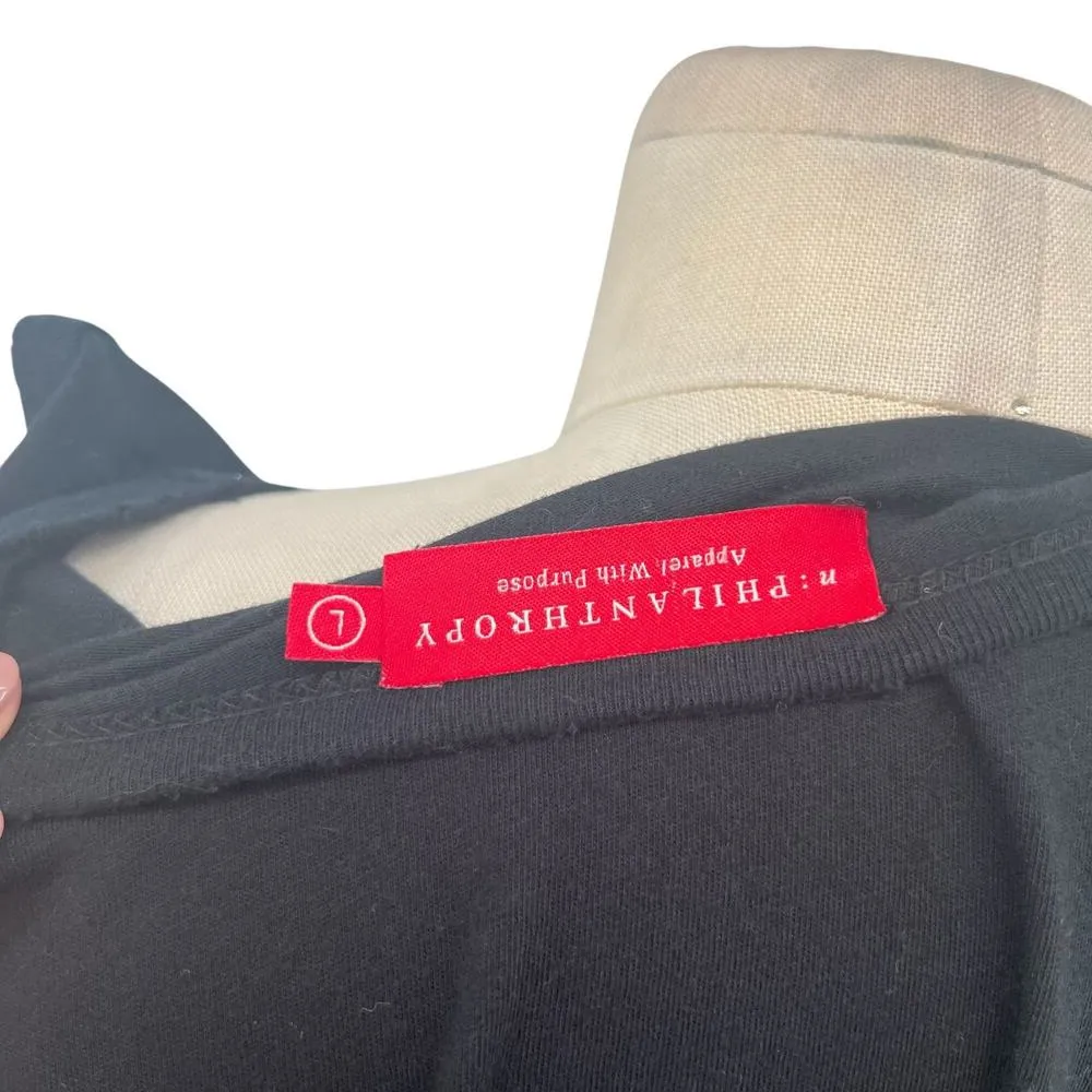 n:philanthropy Alice Leopard-Trim Tank Sleeveless Dress‎ Black Size Large - Image 13