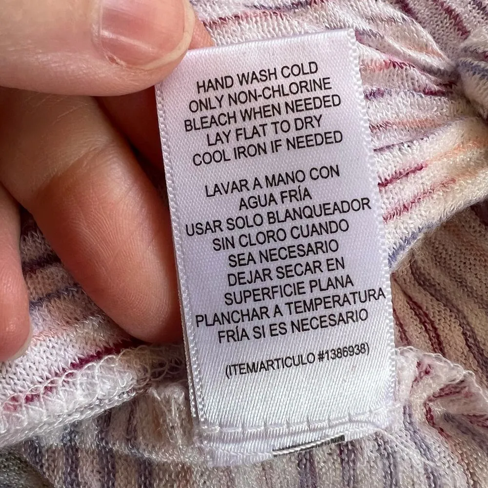 Bobeau Womens Knit T Shirt Pullover Lightweight Short Sleeve Pink Large - Image 9