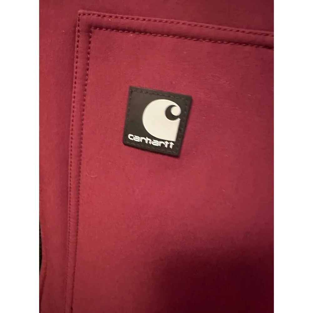 Carhartt Womans Soft Shell Gilet Vest Fleece Lined Burgundy Size Large - Image 3