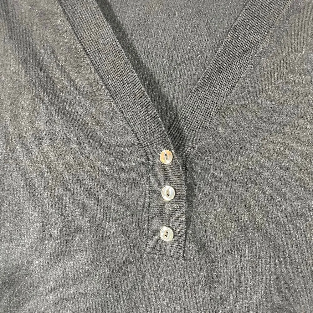 Lane Bryant Black Minimalist V-Neck Sweater - Size 22/24 - Women's Plus Size Top - Image 3