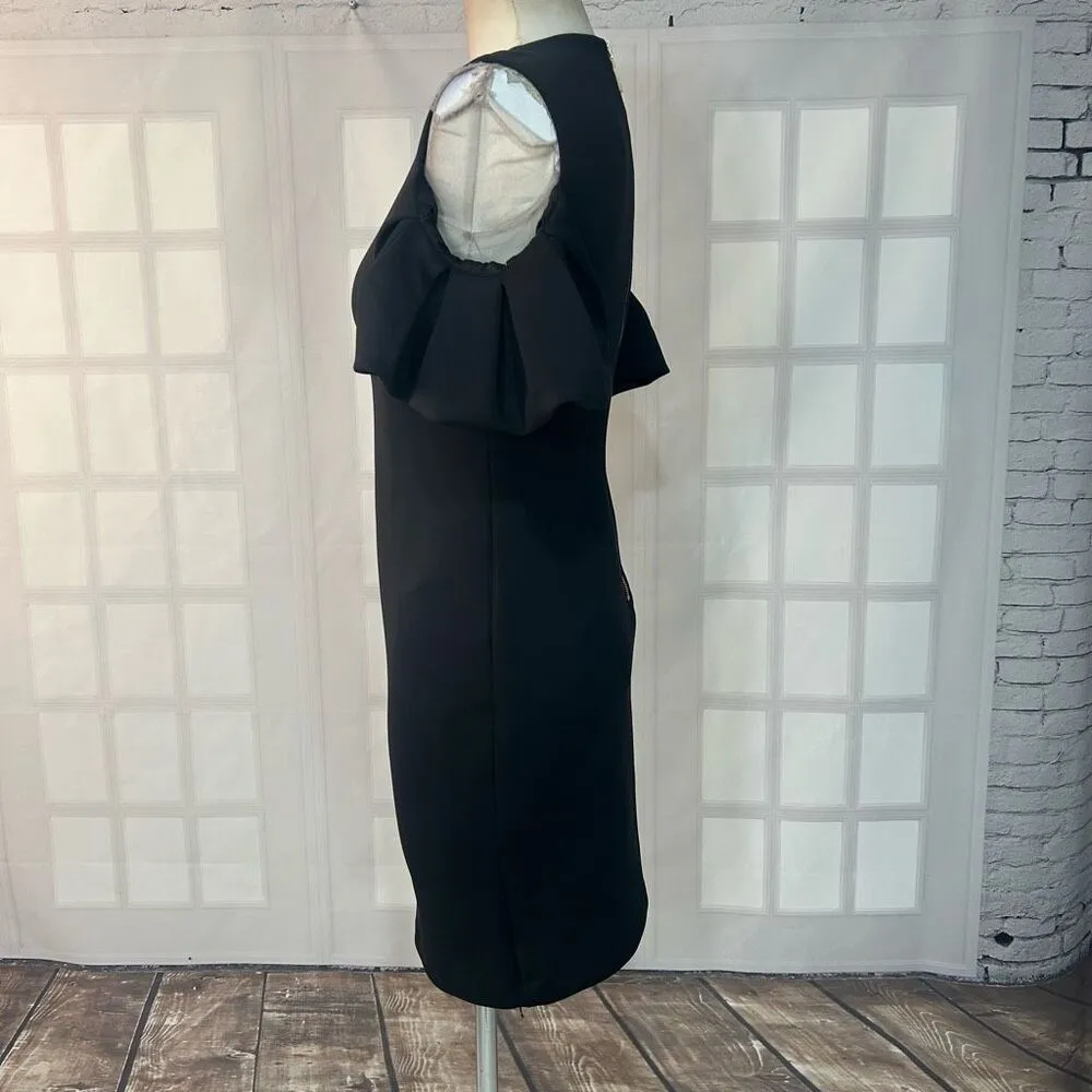Ted Baker black Salnie Ruffled Cold Shoulder Sheath Dress Ted Size 2 or U.S. 6 - Image 5