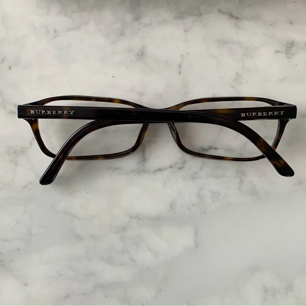 Burberry Tortoise Rectangular Glasses Italy B2073 3002 53 16 135 Frames Only - Image 2