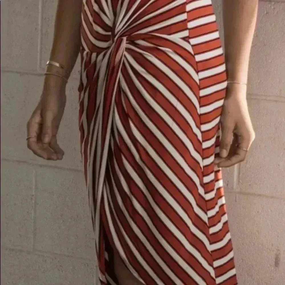 🆕Rust & White Stripe Knot - Image 6