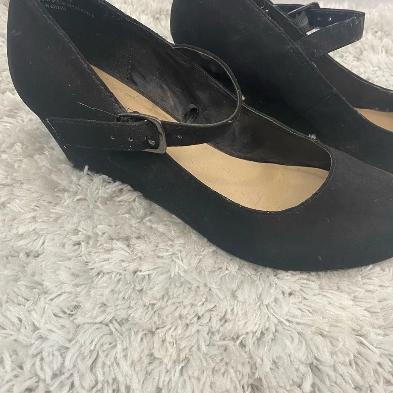 Black wedge Madeline‎ Stuart size 8M shoes - Image 3