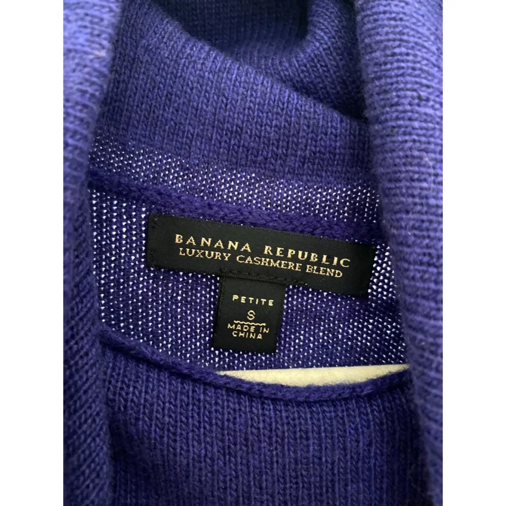 Banana Republic Purple Cashmere Wool Cowl Neck Mini Dress Quiet Luxury Party - Image 4