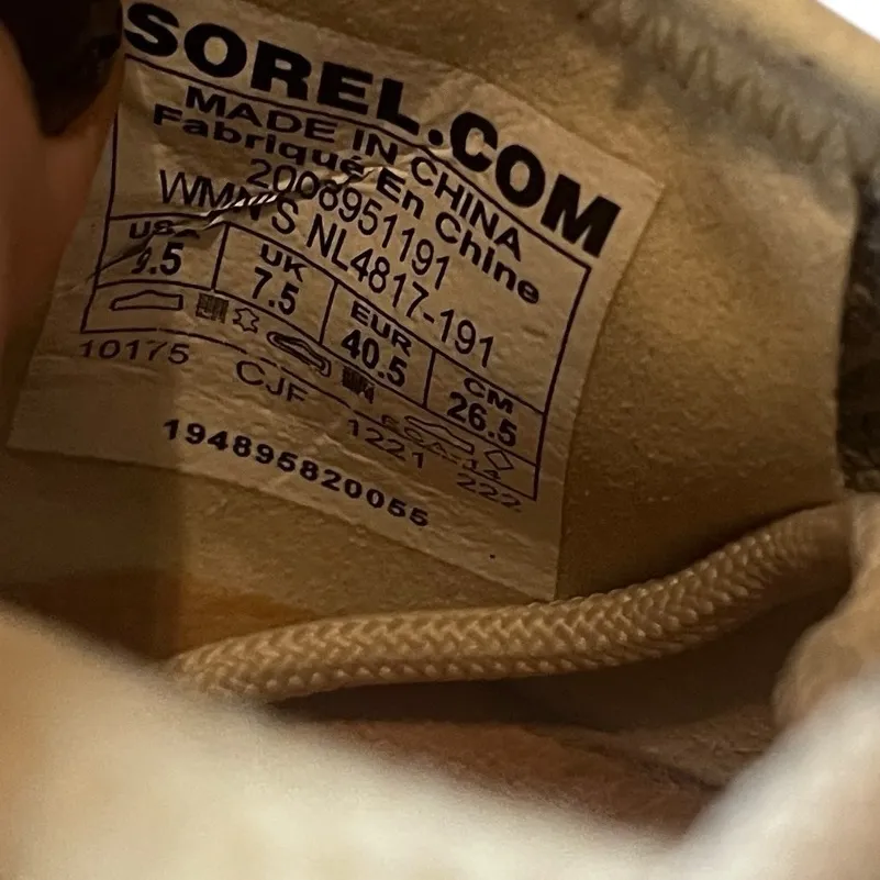 Sorel Explorer Defy Low Sneaker Chalk Sea Salt Beige Athletic Shoes Womens 9.5 - Image 8