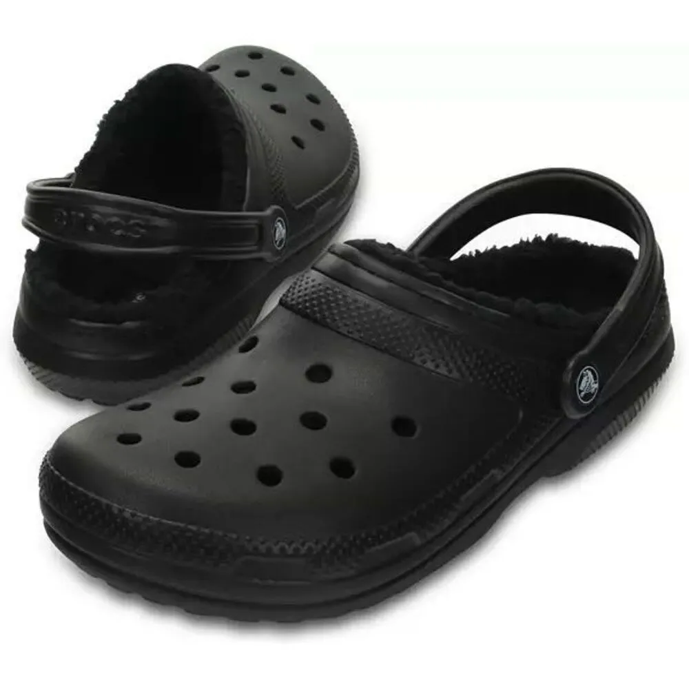 ✨Crocs Dual Black Classic Lined Comfort Sz 10W Clogs✨ - Image 8