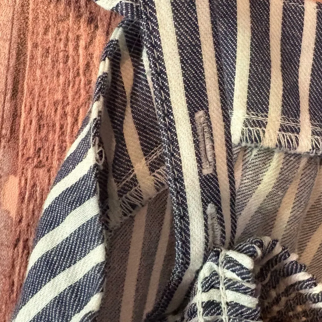 Old Navy‎ Blue And White Stripe Midi Dress Size Medium - Image 7