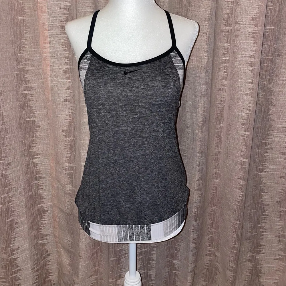 NIKE stripe layered tankini tank top size S - Image 4