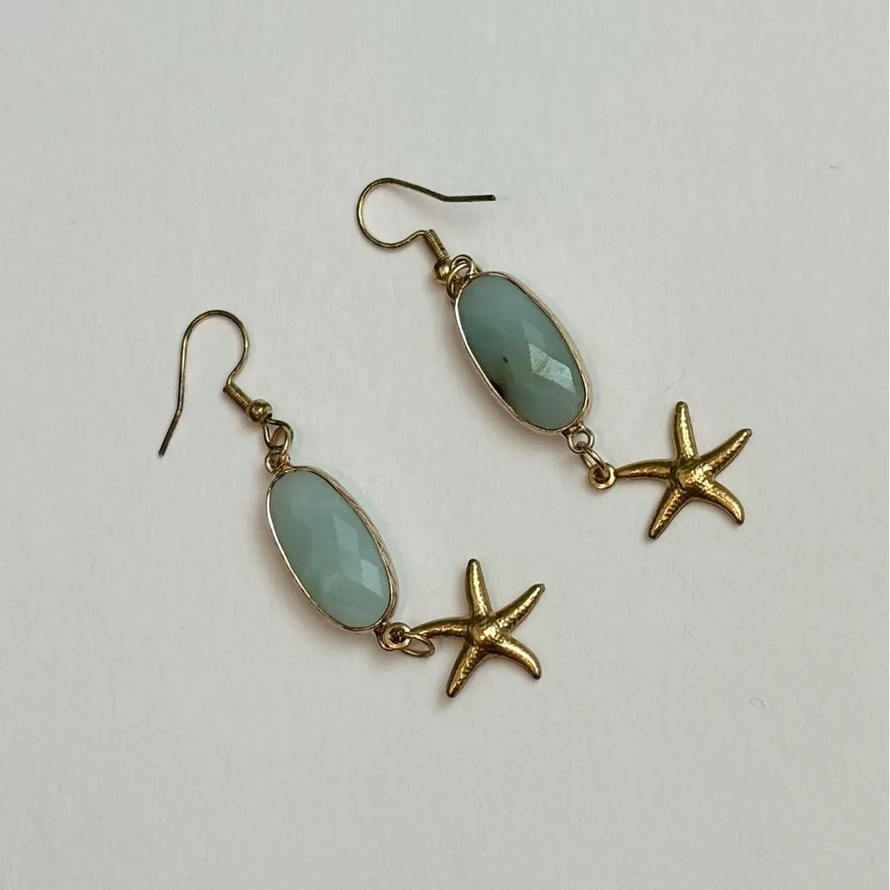 Starfish Seaglass Earrings‎ Blue - Image 4