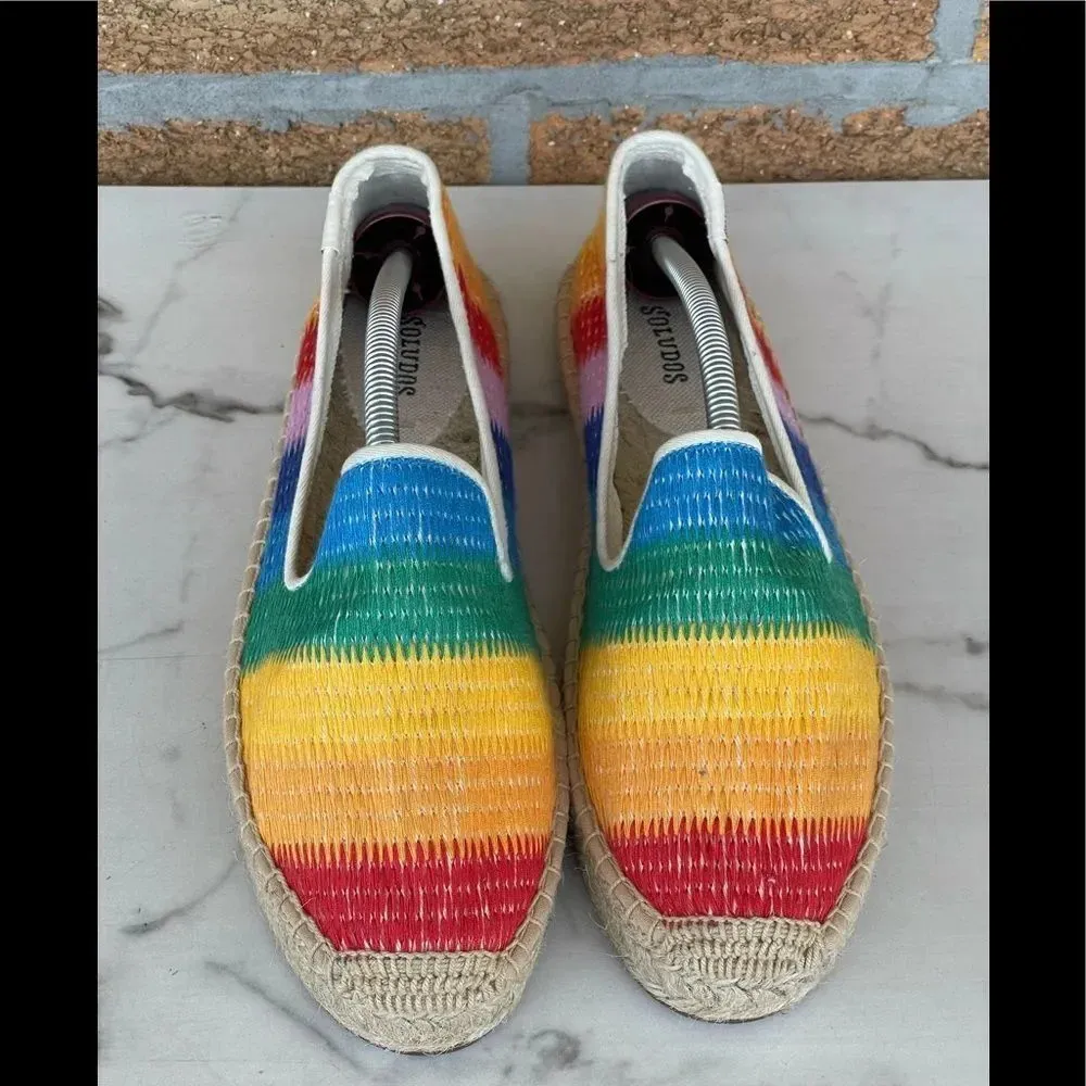 Soludos Embroidered rainbow shoes 9.5 - Image 2