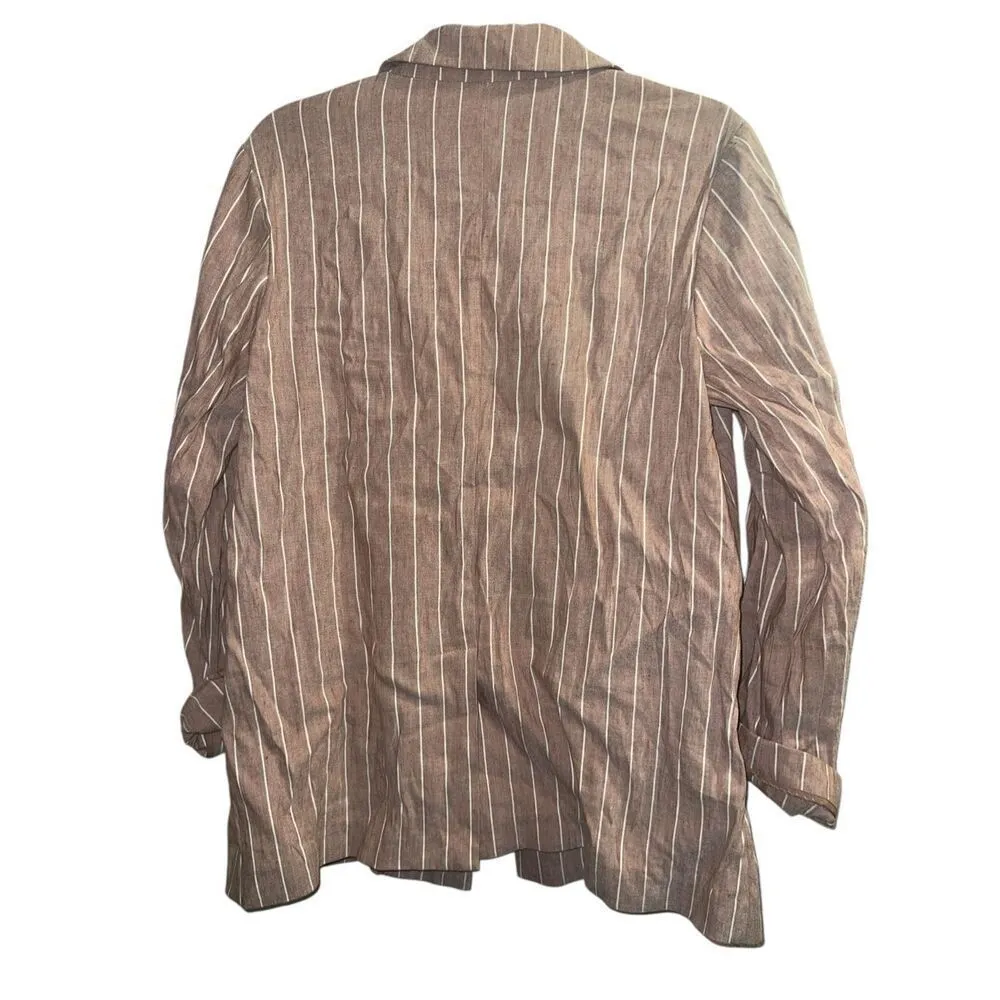 ✨HP✨Soft Surroundings Sunswept Stripe Sz Medium Blazer✨ - Image 7