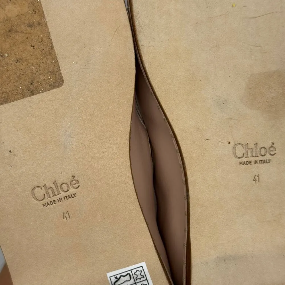 CHLOÉ Rubie Mary Jane Pumps fllats in powder IT 41 ( US 11) - Image 8