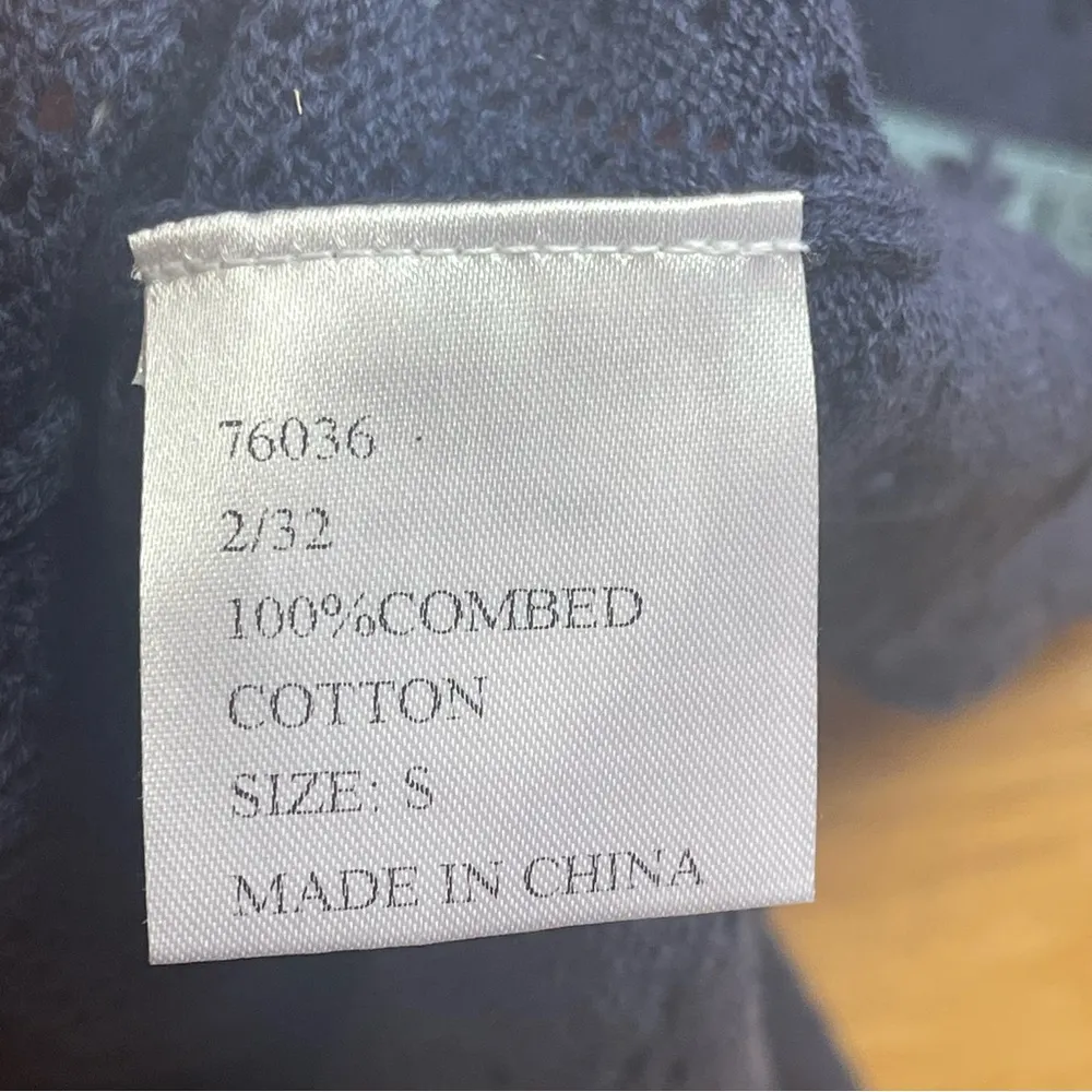 Lilly Pulitzer Acadia Navy V-Neck Tunic Sweater Sz S - Image 12