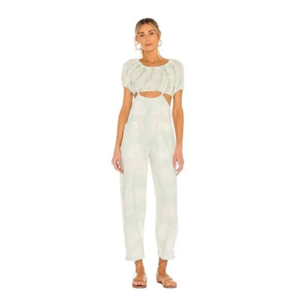 Free People Tie Dye Stroll in Kyoto Top in Succulent - Image 82