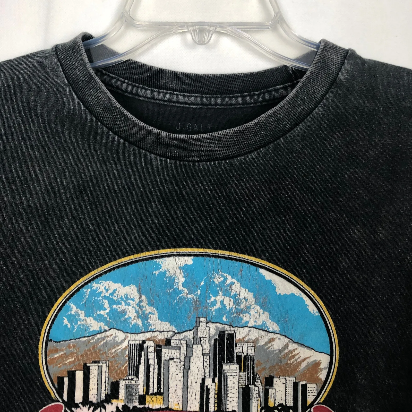 J. Galt Stonewash Crop Top Crew Neck Size Small - Image 4