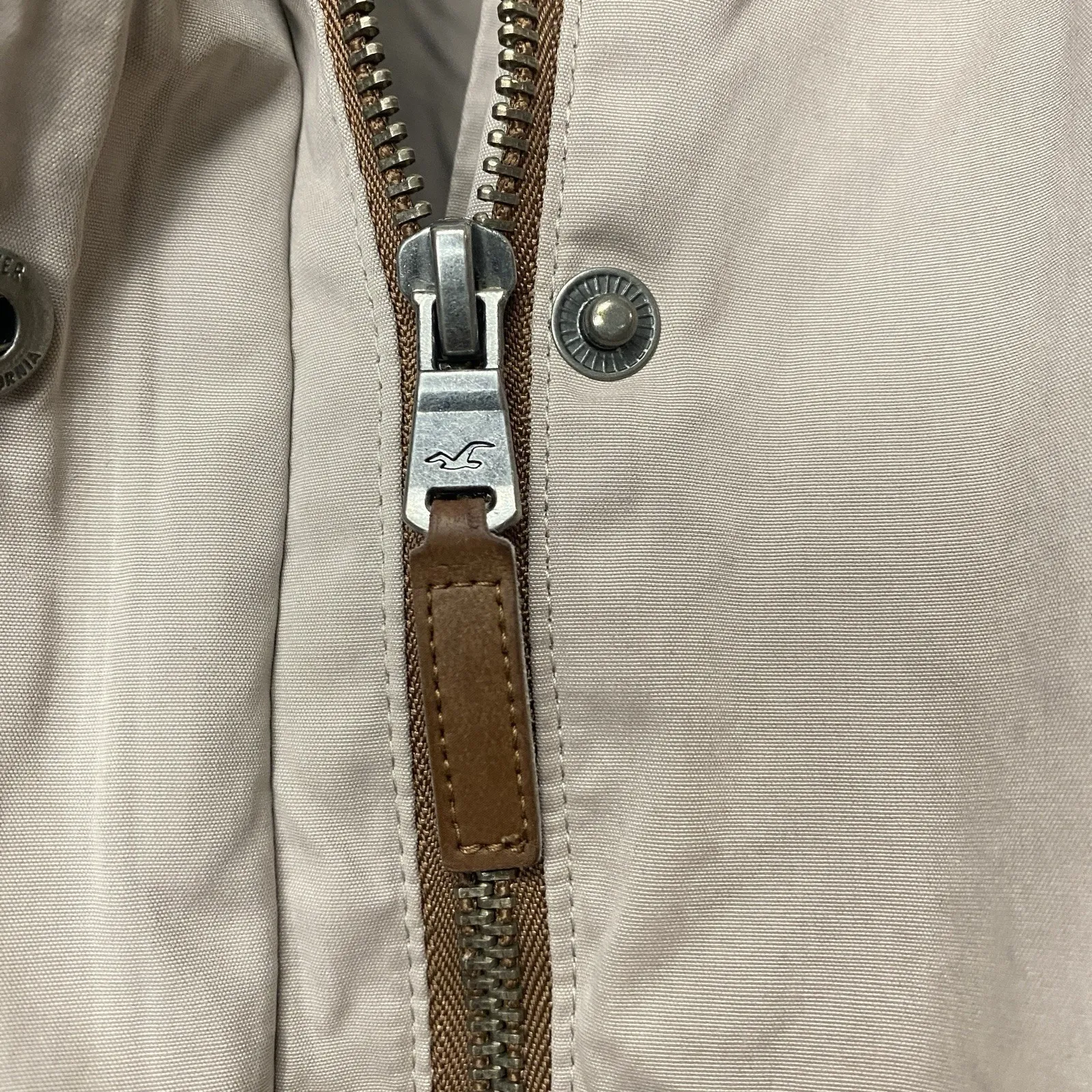 HOLLISTER Cargo Utility Jacket Women's Large Zip Up Button Pockets Fall Winter - Image 6