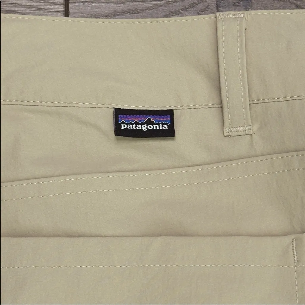 Patagonia Skyline Traveler Ankle Zip Mid Rise Hiking Casual Travel Pants Tan 0 - Image 7