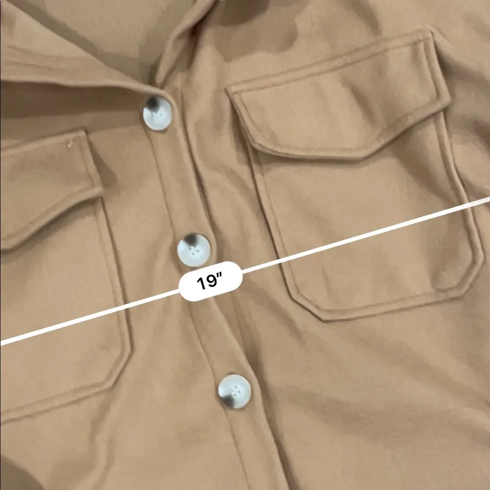 SHEIN tan button down shacket - Image 3