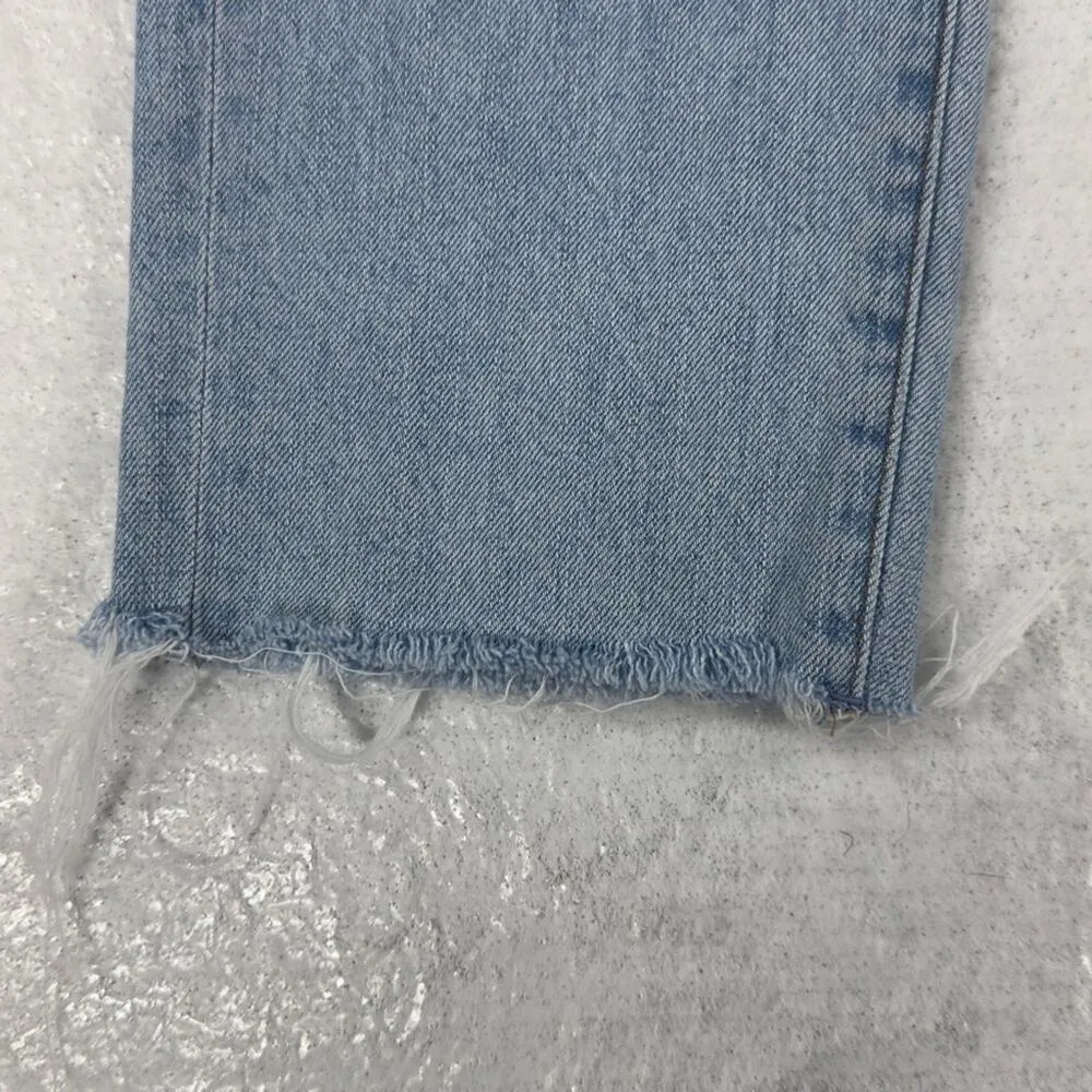 Madewell The Perfect Vintage Jeans Distressed Crop Light Wash Size 28 TINY FLAW - Image 4