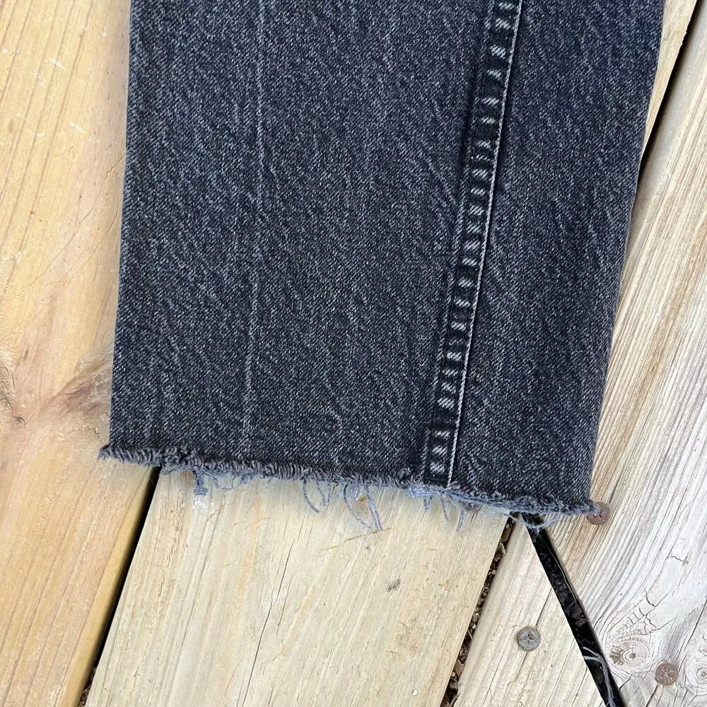 Zara Women's High Waisted Button Fly Jeans Black Wash 100% Cotton Size 2 - Image 7