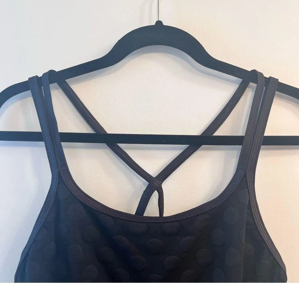 Baja Blue Vintage One Piece Black Polka Dot Bathing Suit Size 12 - Image 4