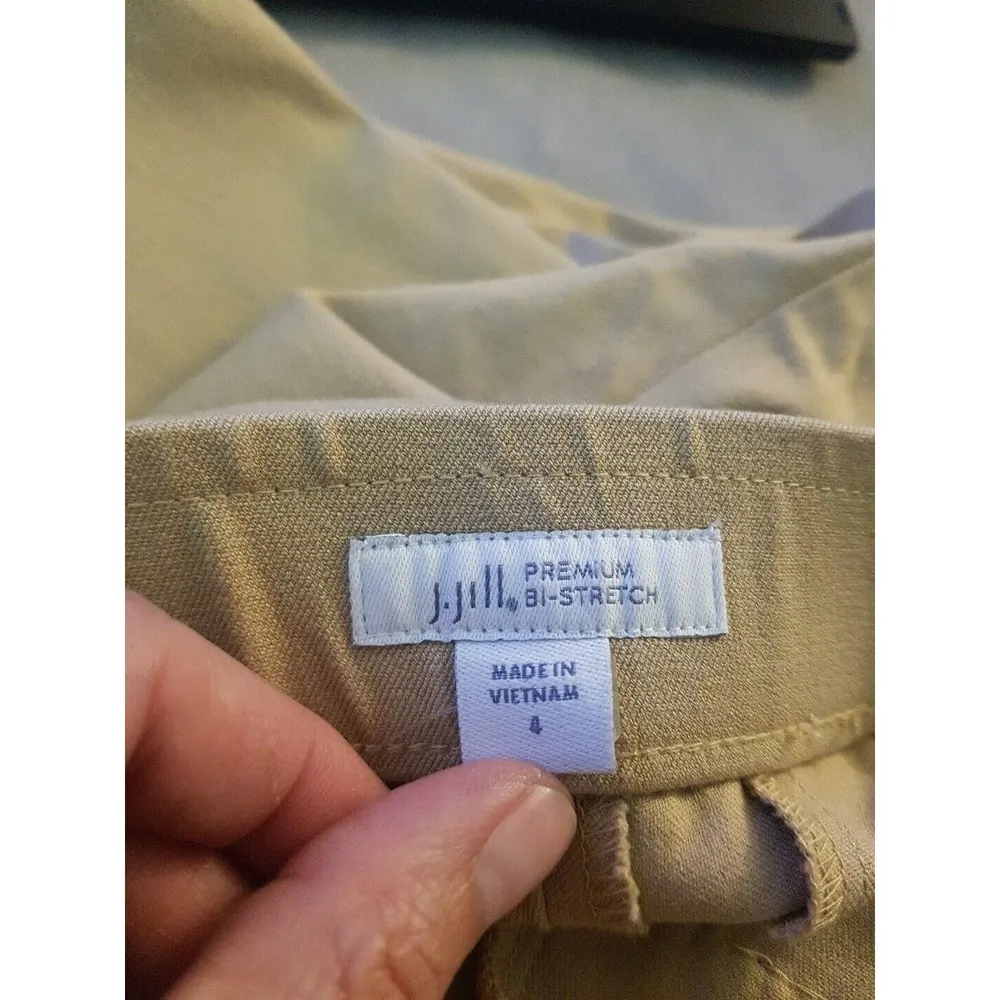 J Jill Premium Bi Stretch  Pants Brown Size 4 Full Length Cotton Spandex Rayon - Image 7