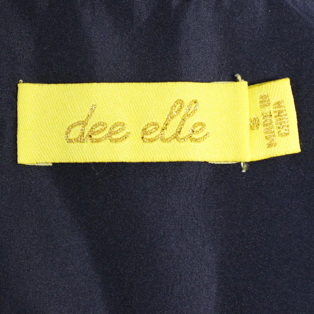 Dee Elle Navy Blue and Ivory Striped Puffer Vest - Image 5