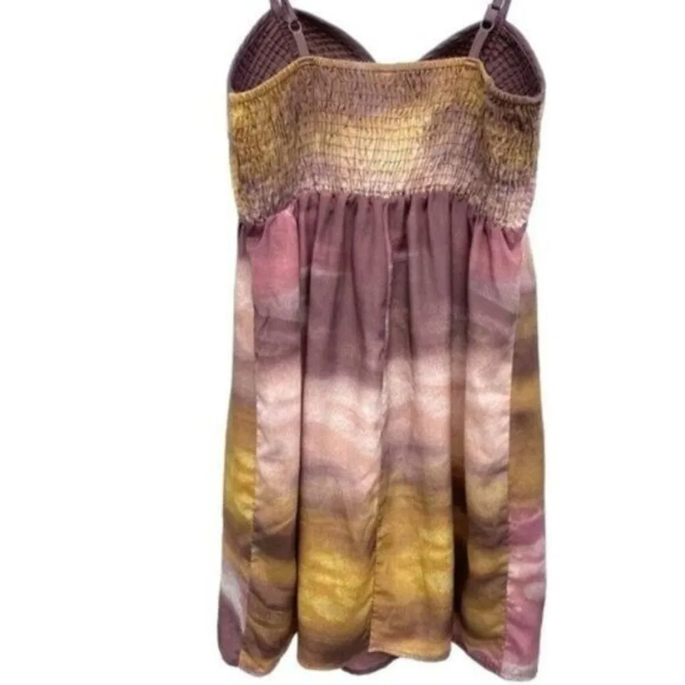 Y2K Babydoll Pink and Brown Mini Slip Dress - Image 6