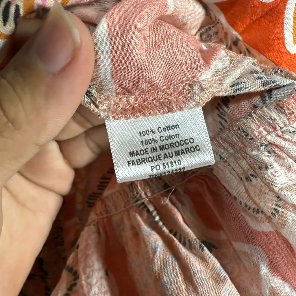 Misa Sari  Floral Poplin Balloon Sleeve Mini Dress Size Medium - Image 9