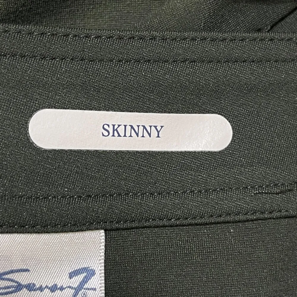 Seven7 Skinny Pants Stretch Dark Green Size 14 High Rise - Image 4