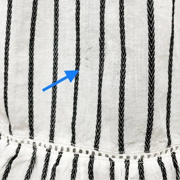 NWT Free People Lola Embroidered Black & White Oversized Mini Dress Size XS NEW - Image 15