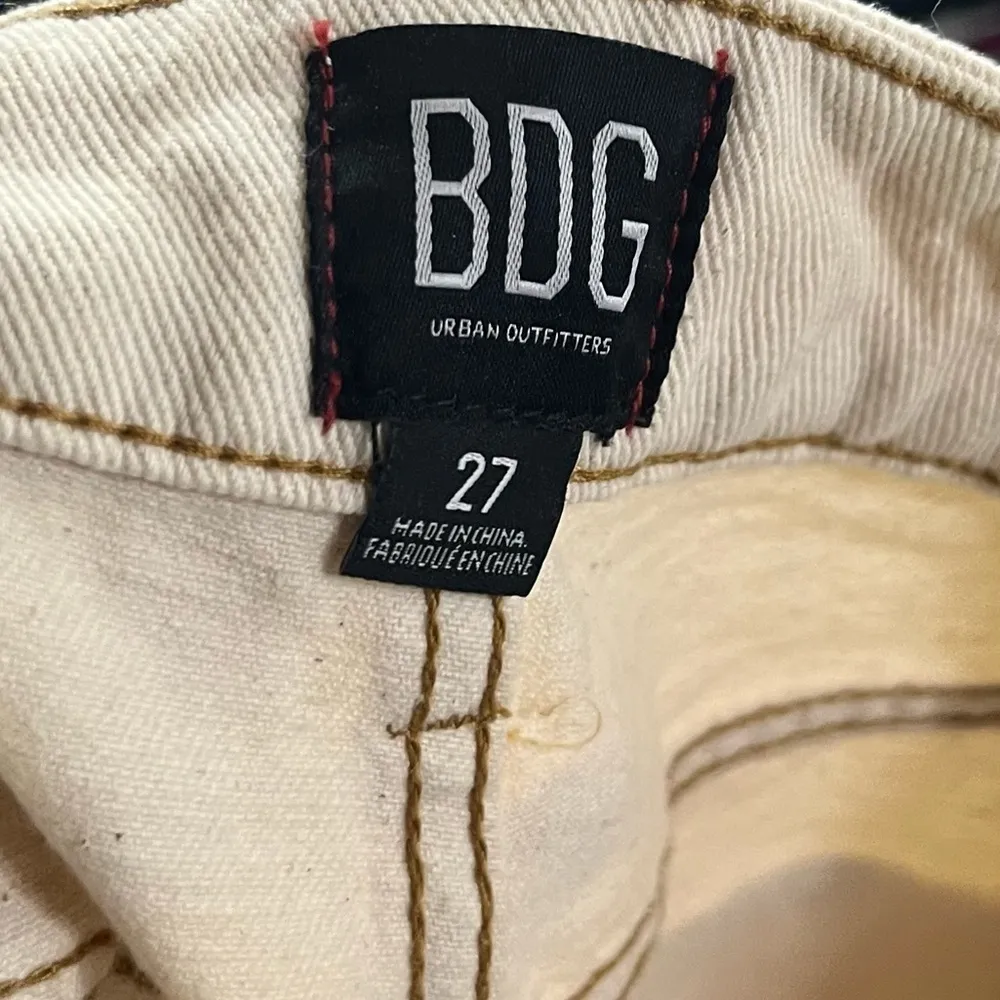 Urban Outfitters BDG Off White Stovepipe High Rise Wide Leg Jeans 27 - Image 7