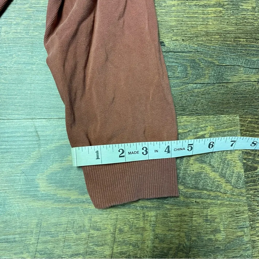 Aerie Lace-Up Oversized Hoodie Pullover Womens Small Clay Red Long Sleeve - Image 10