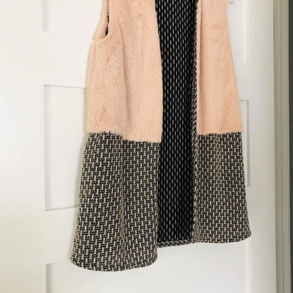 Hem & Thread Long Length Fur Vest - Image 3