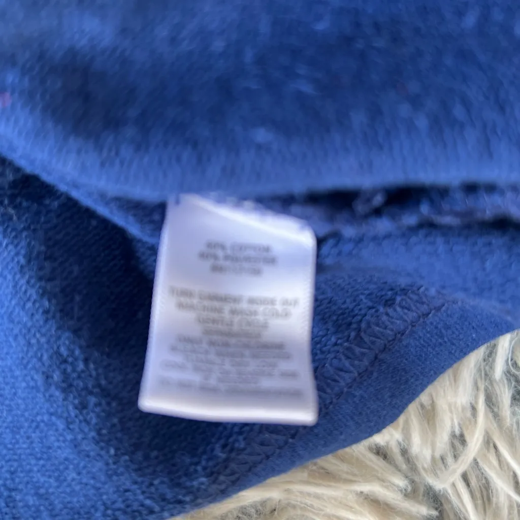 Resort Wear Women's Quacker Factory Blue Bling Zip Up Jacket Size L Sweatshirt - Image 4