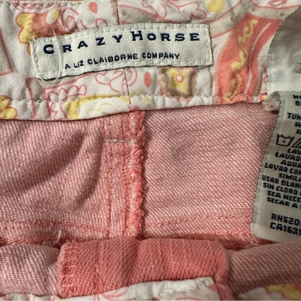Crazy Horse women's size 18 pink jean shorts waist 19", hips 24" - Image 3
