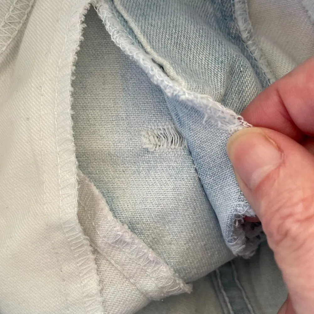 Vintage 80s Early 90s  High Rise Denim Jean Shorts 9 XS S 9” Inseam - Image 10