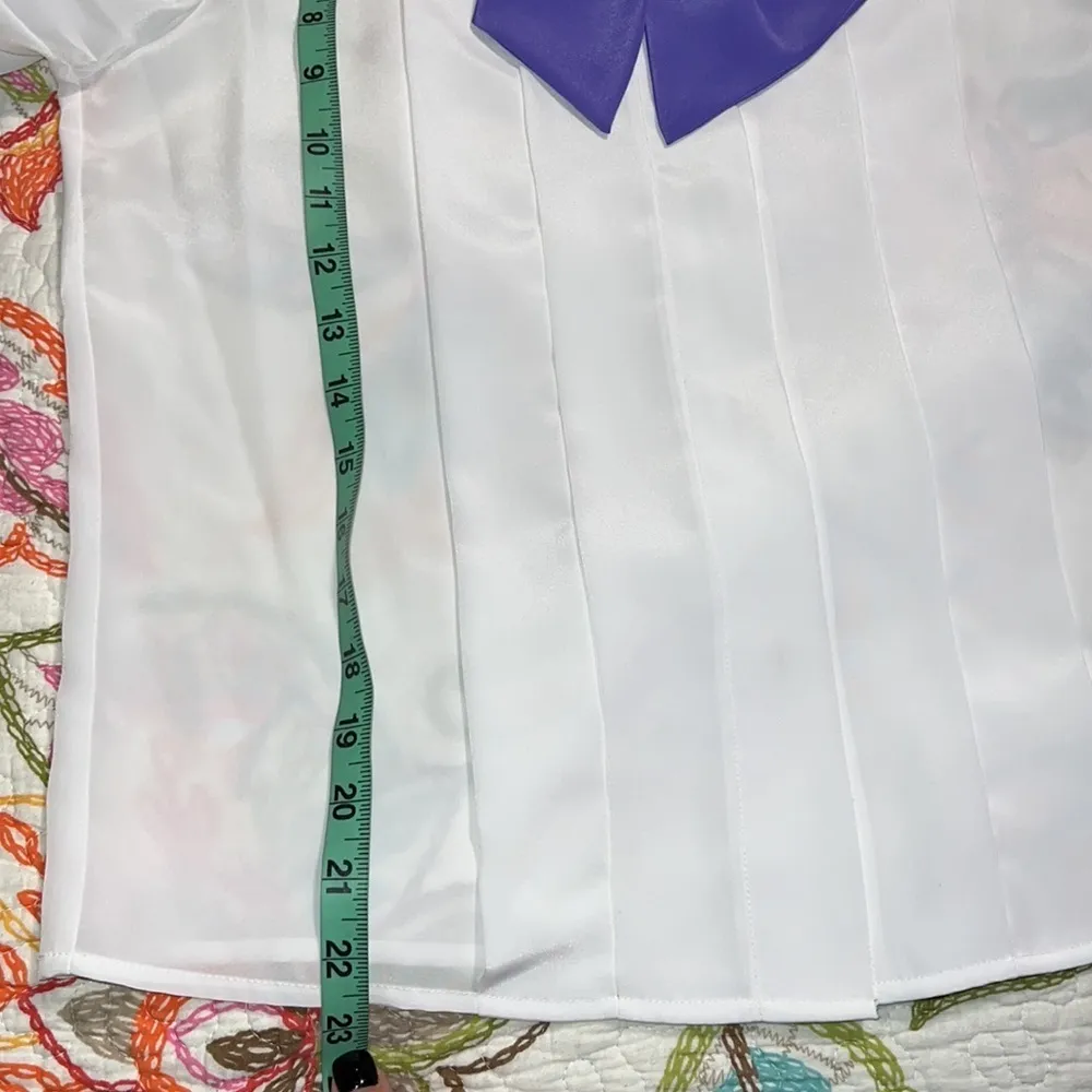 Vintage NOTATIONS 6 blouse pleated front secretary top flight attendant look - Image 6