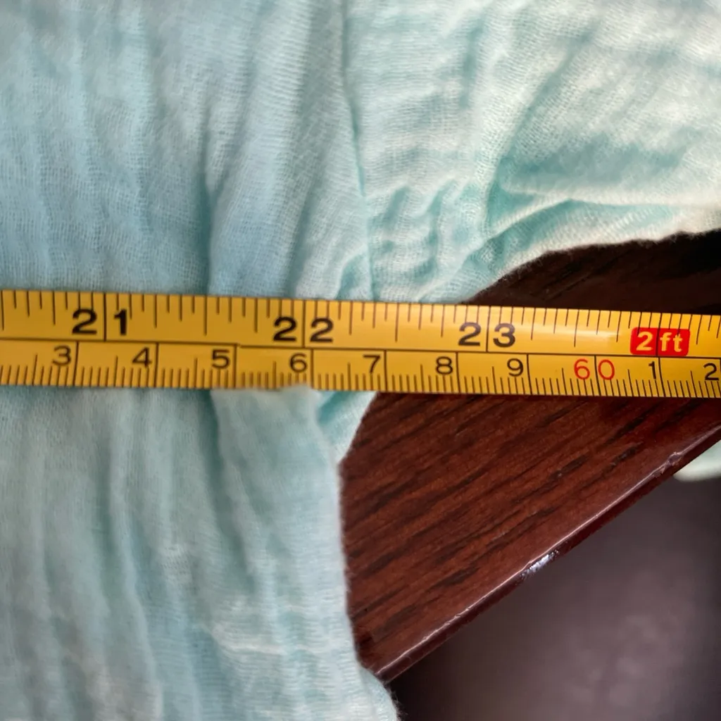 Vitamin A Turquoise Button-Down Shirt dress size S - Image 6