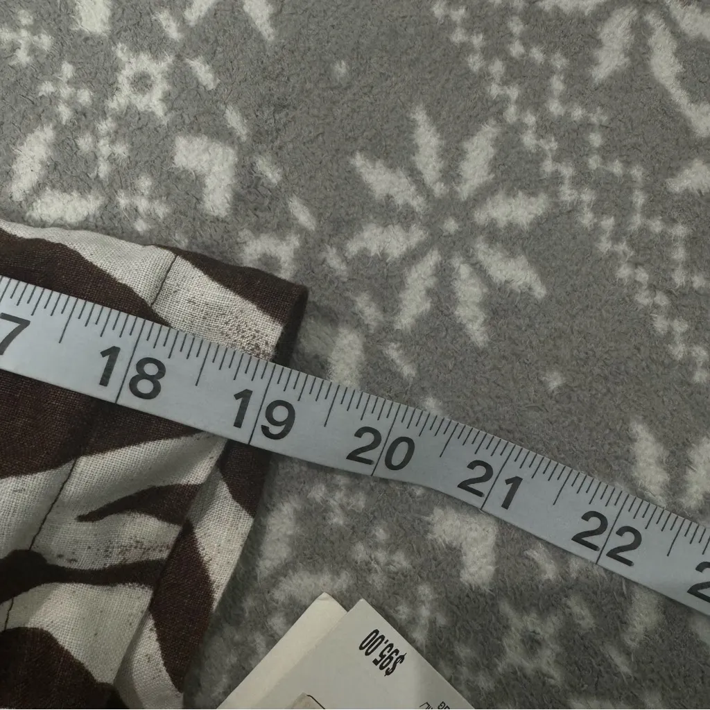 NWT Jones NY 100% Linen Tunic Top Button‎ Up Roll Tab Sleeve Shirt Tropical 2X - Image 3