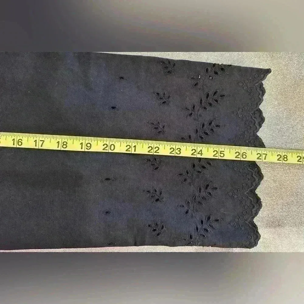 Ann Taylor Loft Linen Blend Black Women's Pants (369) - Image 8