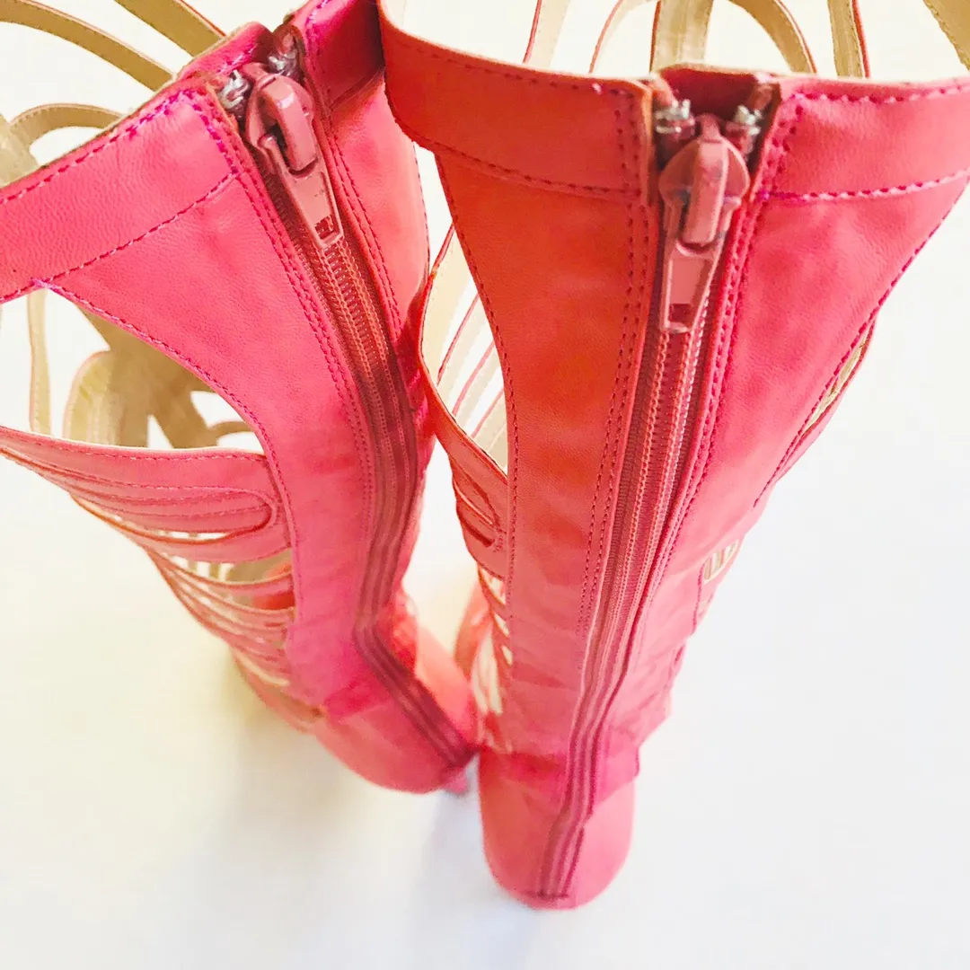 Knee High Gladiators Orange Size 7 - Image 3